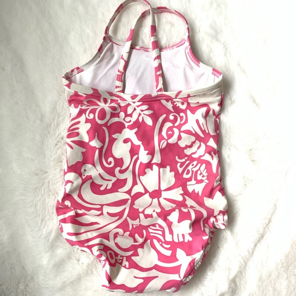 Lily Pulitzer Pink and white Swim Suit Size 2 - Picture 2 of 3